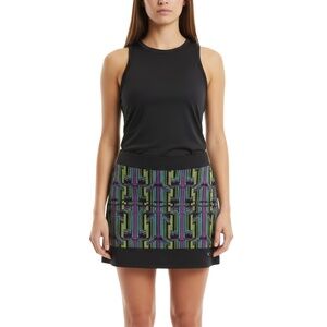 CALLOWAY Womens Golf Skort Size Medium Black Multi-Color Geometric Performance